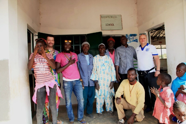 team with community elders 2018 visit